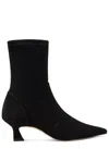 Stuart Weitzman 50mm Vinnie Suede Stretch Booties In Black