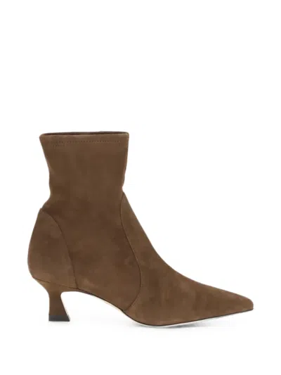 Stuart Weitzman Vinnie Pointed-toe Ankle Boots In Multi