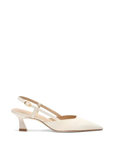 Stuart Weitzman Vinnie Pointed-toe Sandals In Neutral