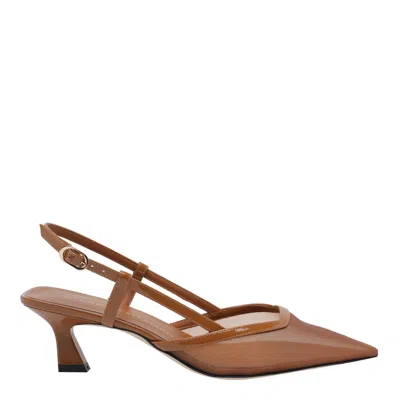 Stuart Weitzman Vinnie Pump Slingback In Brown