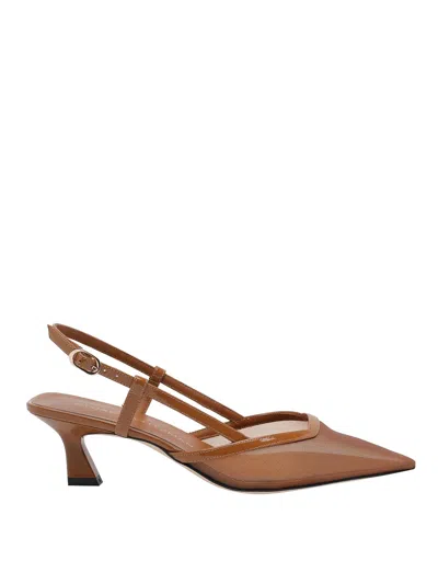 Stuart Weitzman Vinnie Pump Slingback In Brown