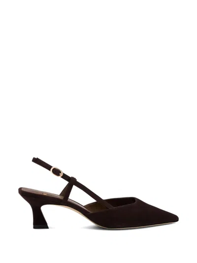 Stuart Weitzman Vinnie Sculptural Heel Pumps In Brown