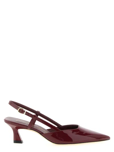 Stuart Weitzman 'vinnie' Slingback In Burgundy
