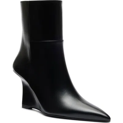 Stuart Weitzman Vinnie Wedge Bootie In Black