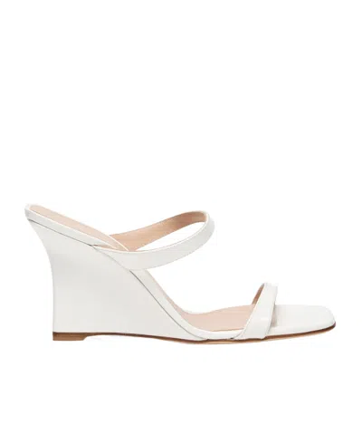Stuart Weitzman Vinnie Wedge Slide 85 In White