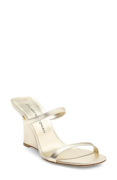 Stuart Weitzman Vinnie Wedge Slide 85 Sandal In Neutral