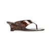 Stuart Weitzman 50mm Vinnie Printed Patent Leather Thong Sandals In Multi