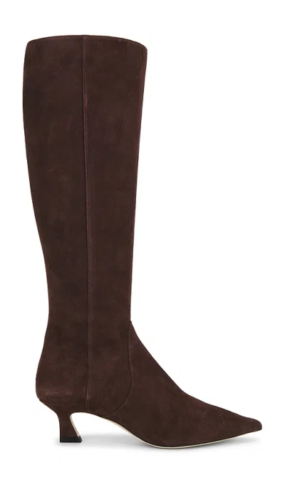 Stuart Weitzman Vinnie Zip Boot 50 In Brown