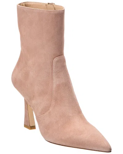 Stuart Weitzman Vinnie Zip Suede Bootie 85 In Neutral