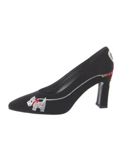Pre-owned Stuart Weitzman Vintage Graphic Print Pumps In Black