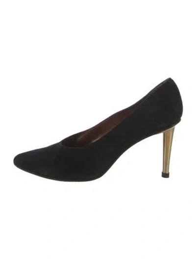 Pre-owned Stuart Weitzman Vintage Suede Pumps In Black