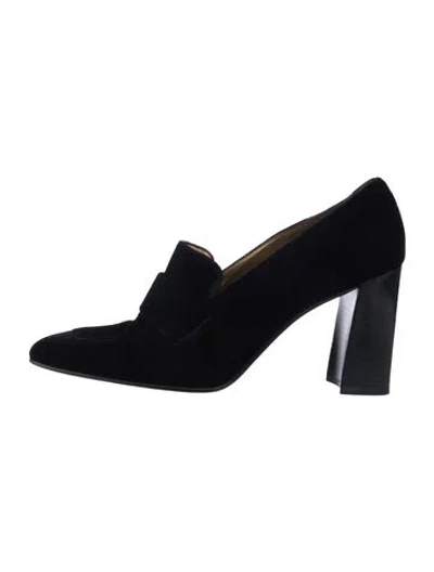 Pre-owned Stuart Weitzman Vintage Velvet Pumps In Black
