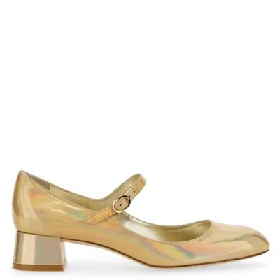 Stuart Weitzman Vivienne 35 Mary Jane Pumps In Gold