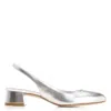 Stuart Weitzman Vivienne 35 Slingback Pumps In Silver