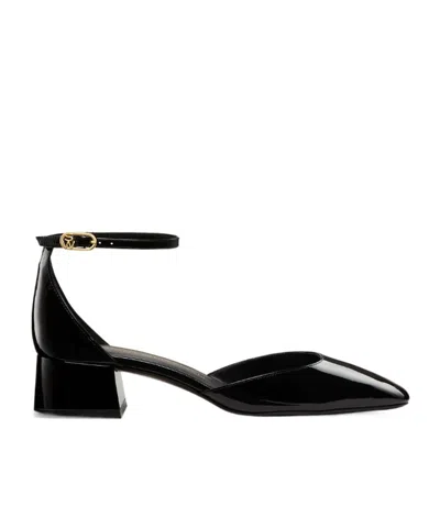 Stuart Weitzman Vivienne 35mm Patent-leather Pumps In Black