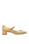 Stuart Weitzman Mary Jane "vivienne" In Gold