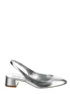 Stuart Weitzman Vivienne Metallic Slingback Pumps In Metallic