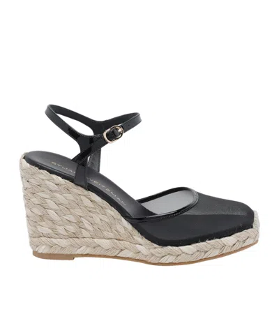Stuart Weitzman Wedge Sandals In Black