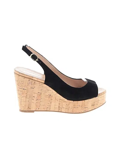Pre-owned Stuart Weitzman Wedges In Black