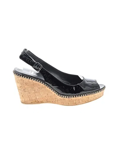 Pre-owned Stuart Weitzman Wedges In Black