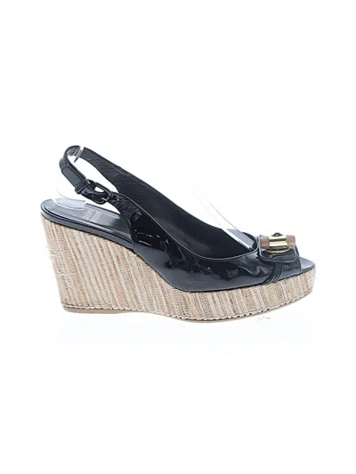 Pre-owned Stuart Weitzman Wedges In Black