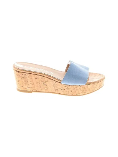 Pre-owned Stuart Weitzman Wedges In Blue