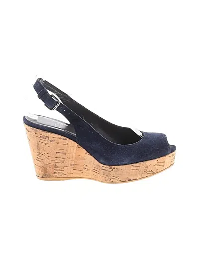 Pre-owned Stuart Weitzman Wedges In Blue