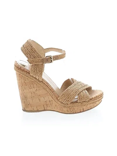 Pre-owned Stuart Weitzman Wedges In Brown