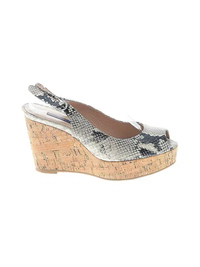 Pre-owned Stuart Weitzman Wedges In Gray