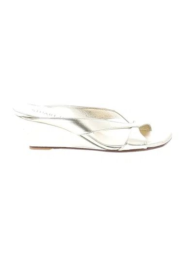 Pre-owned Stuart Weitzman Wedges In Ivory