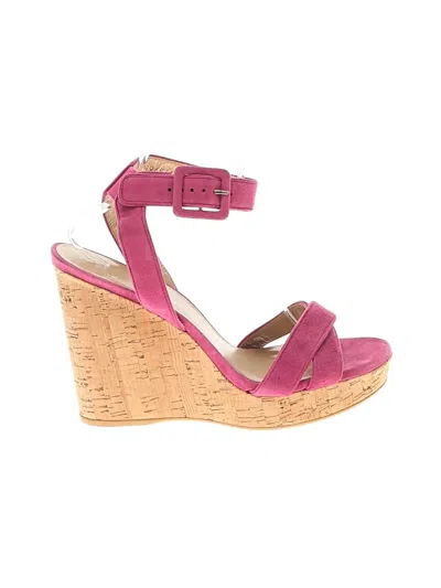 Pre-owned Stuart Weitzman Wedges In Pink