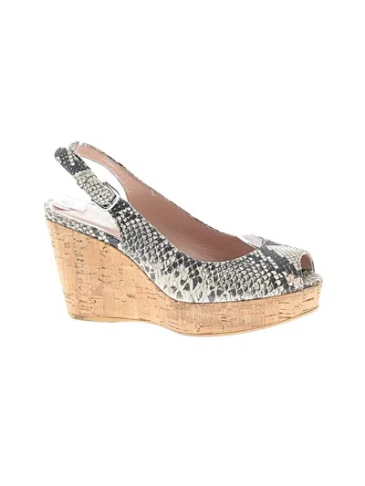 Pre-owned Stuart Weitzman Wedges In Silver