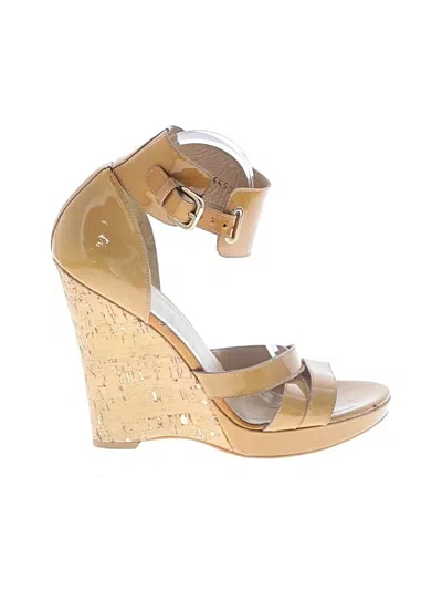 Pre-owned Stuart Weitzman Wedges In Tan