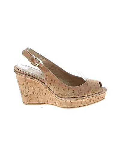Pre-owned Stuart Weitzman Wedges In Tan