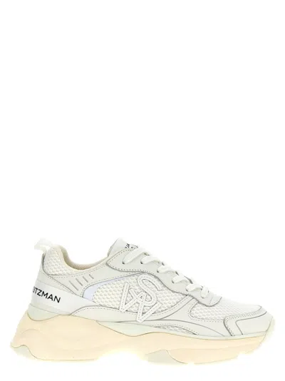 Stuart Weitzman White Lace Up Sneakers