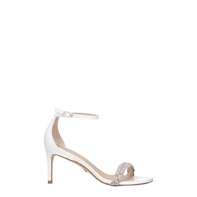 Stuart Weitzman White Leather Sandal