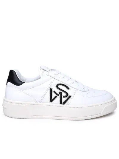 STUART WEITZMAN STUART WEITZMAN WHITE LEATHER SNEAKERS