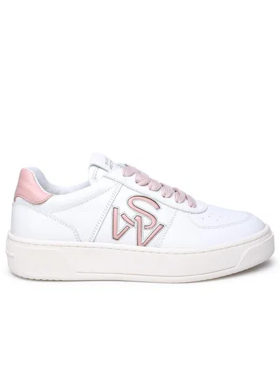 STUART WEITZMAN STUART WEITZMAN WHITE LEATHER SNEAKERS