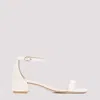 Stuart Weitzman Woman Sandals White Size 10.5 Soft Leather In Nude & Neutrals