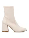 Stuart Weitzman White Round Toe Boots In White