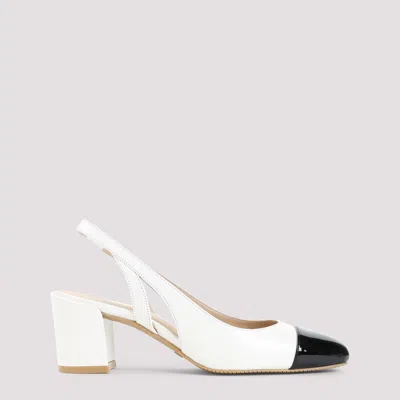 Stuart Weitzman White Slingback Heels