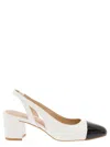 Stuart Weitzman Sleek Slingback 60mm Leather Pumps In White