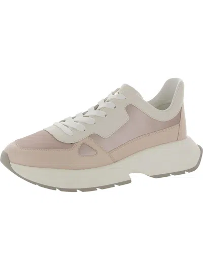 Stuart Weitzman Willow Womens Leather Chunky Casual And Fashion Sneakers In Beige