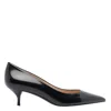 Stuart Weitzman Stuart Leather Kitten-heel Pumps