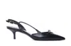 Stuart Weitzman Tully Black Slingback Pumps With Bow Detail In Leather Woman In Black