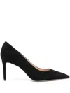 Stuart Weitzman Tacchi Pelle Di Vitello Nero In Black