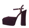 Stuart Weitzman With Heel Dark Violet In Viola Blu E Verdi
