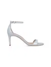 Stuart Weitzman Sandals "nudist Ii 75" In Silver