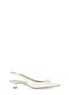 Stuart Weitzman Pointed High-heeled Sandals In White