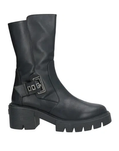 STUART WEITZMAN STUART WEITZMAN WOMAN ANKLE BOOTS BLACK SIZE 7.5 LEATHER
